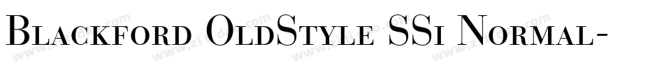 Blackford OldStyle SSi Normal字体转换
